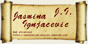 Jasmina Ignjačević vizit kartica